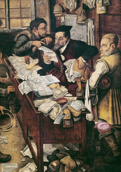The Payment of the Yearly Dues (Detail) by Pieter Brueghel the Younger